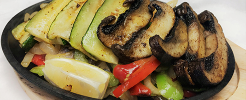 Portobello Veggie Fajitas at Guadalajara Grill, Bar, & Table Side Salsa in Tucson Arizona. Portobello Veggie Fajitas at Guadalajara Grill, Bar, & Table Side Salsa in Tucson Arizona.